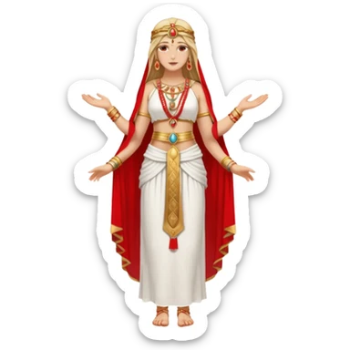 ejemplos diosa tanit vestimenta completa+ sticker