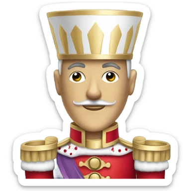 Elegant Christmas nutcracker sticker
