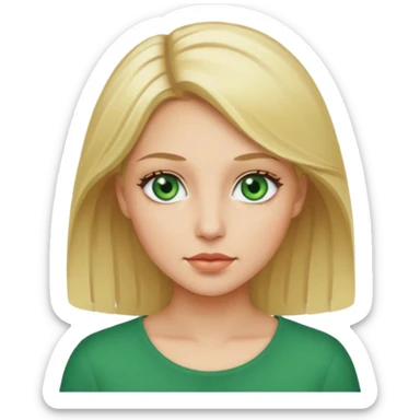 Sexy Queen Green eyes blonde Hair sticker