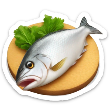 Fish fillet with silver skin steak sticker