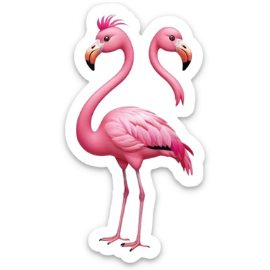 flamingo wearing classic sunglasses sticker