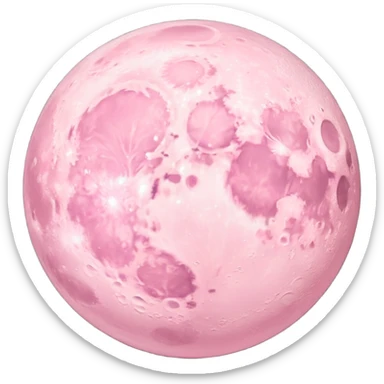 Pastel pink moon sticker