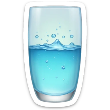 water in a glass sticker