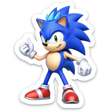Sonic the blue hedgehog sticker