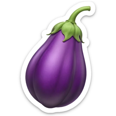animated eggplant with veins pumping sticker