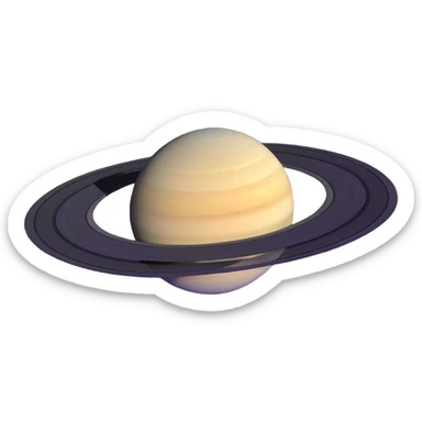 detailed Saturn with ring system sticker