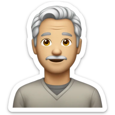 42 years old man with gray hair sticker