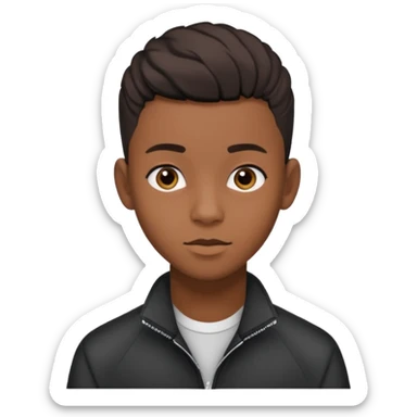 Black seventeen with a taper haircut sticker