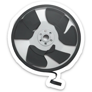 plastic reel with magnetic tape sticker