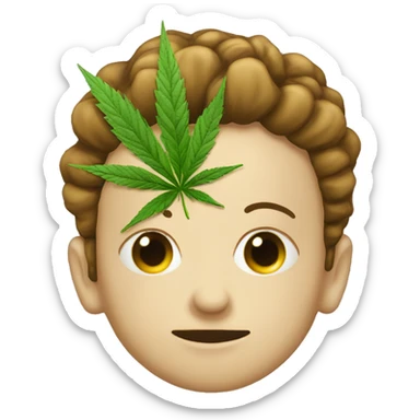 weed nug with face feminine sticker