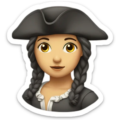 French-Revolution-girl-phrygian-cap-frowning sticker