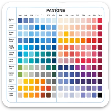 pantone color palete sample  sticker