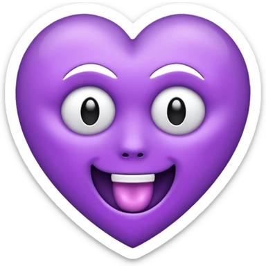 Light purple heart emoji with a Ghostface face sticker