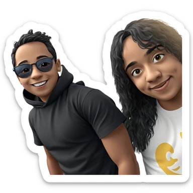 smiling boy with sunglasses sticker