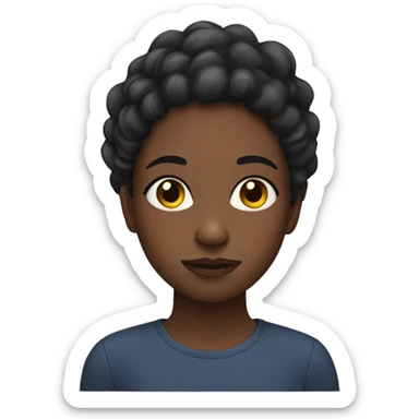 Black girl side eyeing sticker