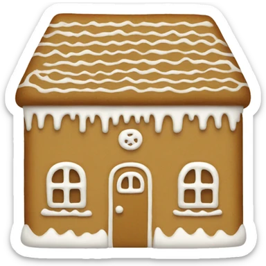 Beige gingerbread house sticker
