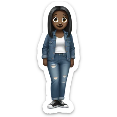 Panda with baggy jeans  sticker