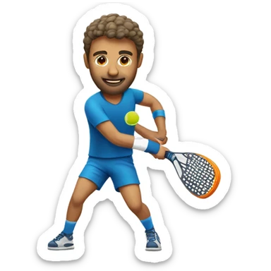 A man playing padel sticker