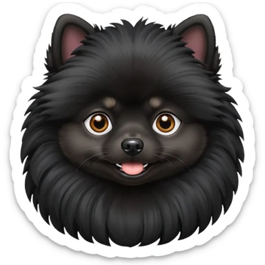 Black Pomeranian Spitz sticker