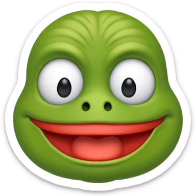 Ein Pepe emoji mit großen Muskeln  sticker