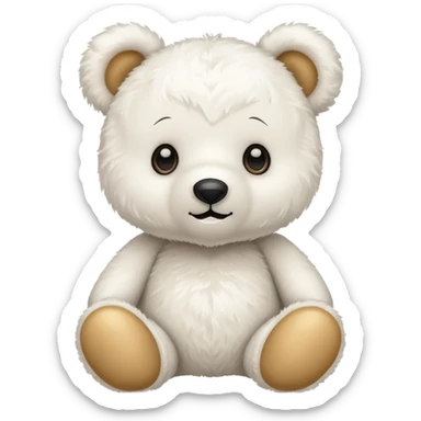 Oso de peluche blanco cute sticker