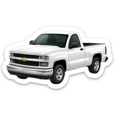 White Chevy truck sticker