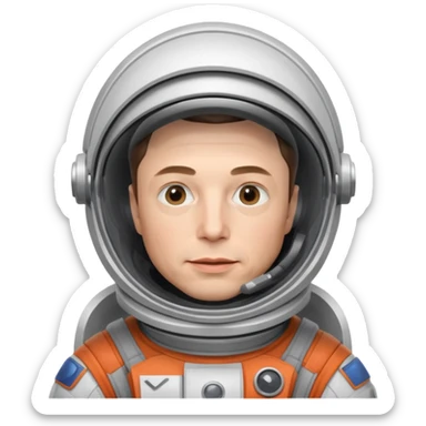 Elon Musk in the space Neutral sticker