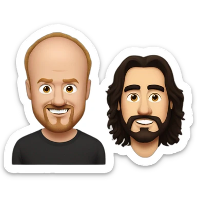 Louis C.K. And Russell Brand winking sticker