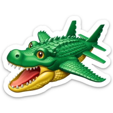 Hazme un avión con cabeza de cocodrilo sticker