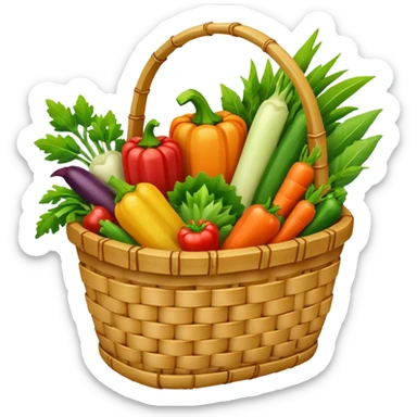  bamboo-basket vegetable sticker