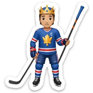 King Hockey player full body sticker
