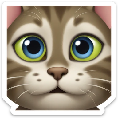 Cute cat eyes like a cat from the cartoon "Shrek" sticker