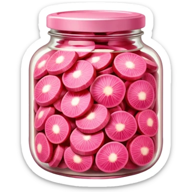 Pink Pickled ginger for sushi sticker