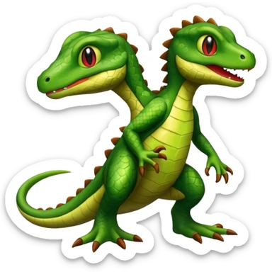 Grovyle-Treecko-hybrid-Fakémon-creature (full body) sticker