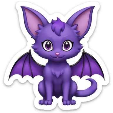 Shiny Purrloin-Noibat-Hybrid (Full body) sticker