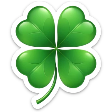 Trebol de 5 hojas de black clover sticker