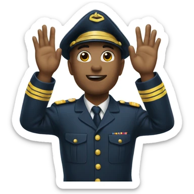 salute ios emoji but with 4 hands instead of just one sticker