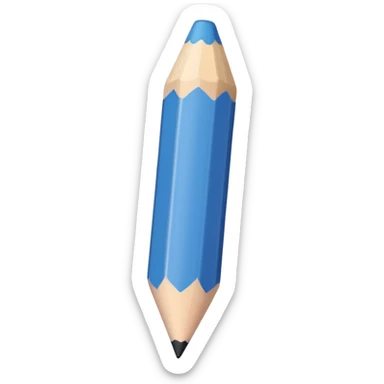 white colored pencil with a sharp tip sticker