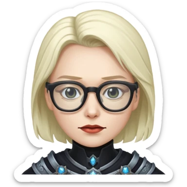 death knight wearing glasses  sticker