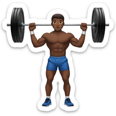silhouette lifting a light barbell sticker