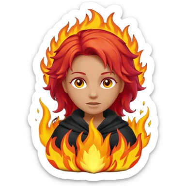 Capetinha com fogo por baixo sticker