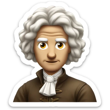 Isaac Newton on an iPhone facing in to the right with apple on head pierced by arrow sticker