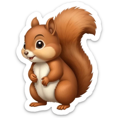 Cute squirrel with huge round butt cheeks sticker