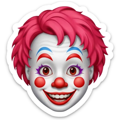 Clown big smile sticker