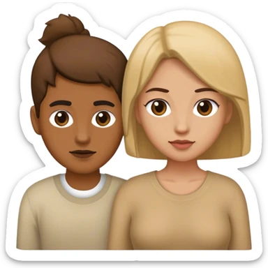 2 people attached at the hip sticker