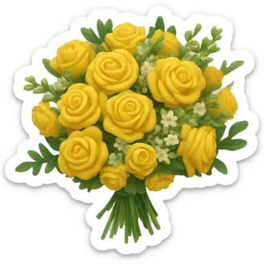 Yellow bouquet sticker