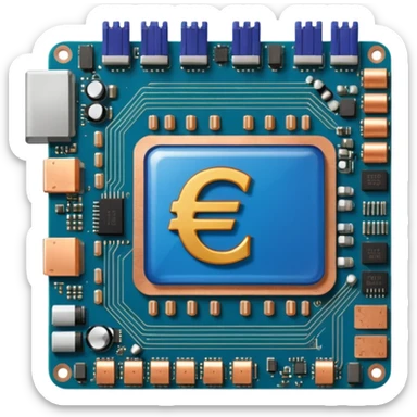Motherboard euro sign  sticker