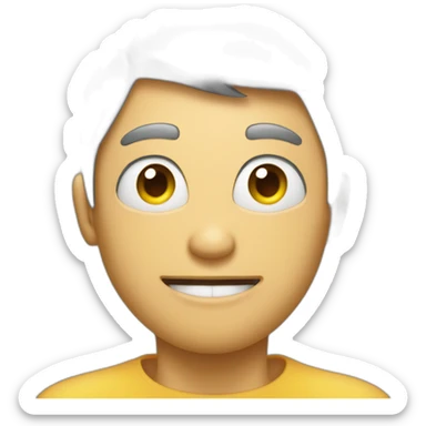 Man with mouth wide open and eyes bulging out as he's seen a beautiful woman sticker