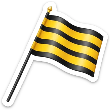 Create 2 yellow lined and 1 black lined flag emoji and put black line between yellow lines sticker