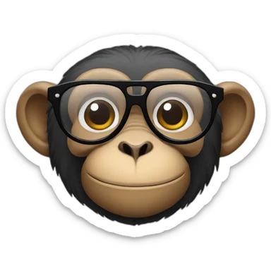 monkey wearing a suit with glasses sticker